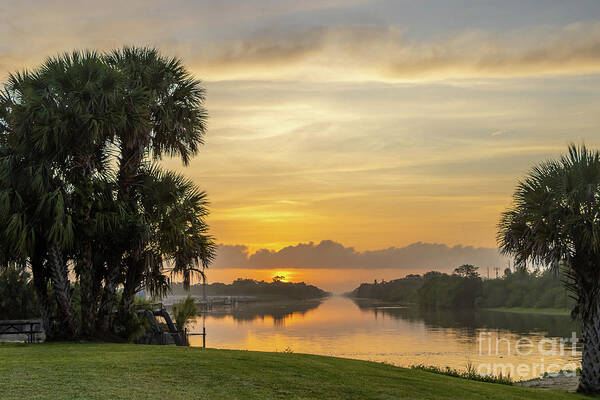 Sun Poster featuring the photograph Okeechobee Waterway Sunrise #2 by Tom Claud