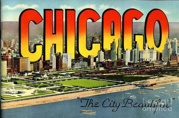 Retro Poster featuring the photograph Retro Chicago Poster #2 by Action