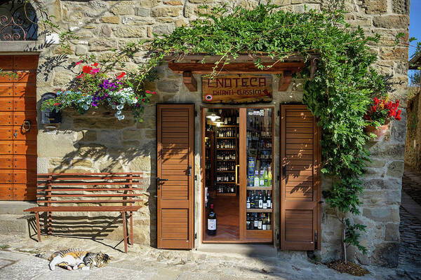 Italy Poster featuring the photograph Tuscany Wine Shop 2 by Al Hurley