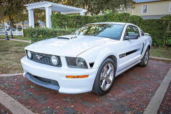 2008 White Ford Mustang Gt Cs California Special Poster featuring the photograph 2008 White Ford Mustang GT CS California Special X120 #2008 by Rich Franco