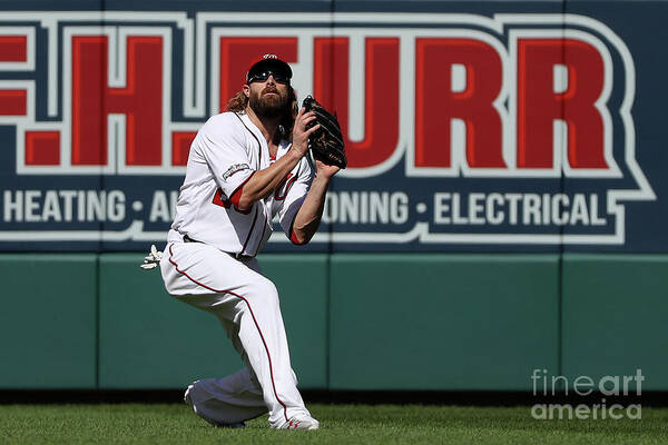 Game Two Poster featuring the photograph Jayson Werth #3 by Patrick Smith
