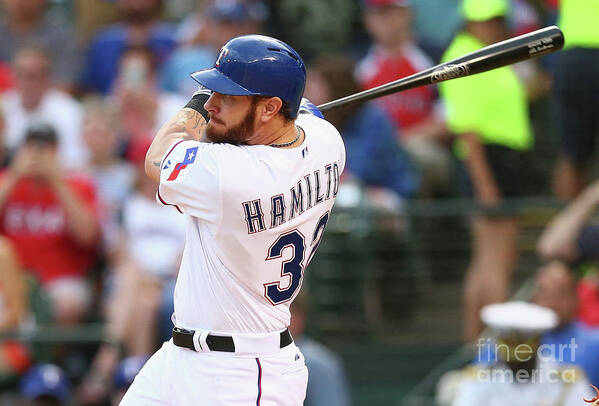 Second Inning Poster featuring the photograph Josh Hamilton #3 by Ronald Martinez