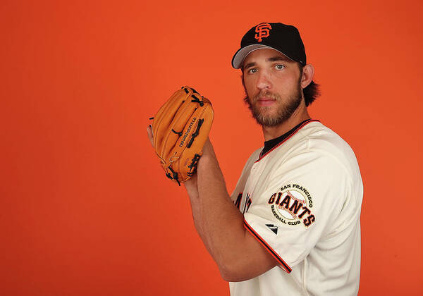 Media Day Poster featuring the photograph Madison Bumgarner #3 by Christian Petersen
