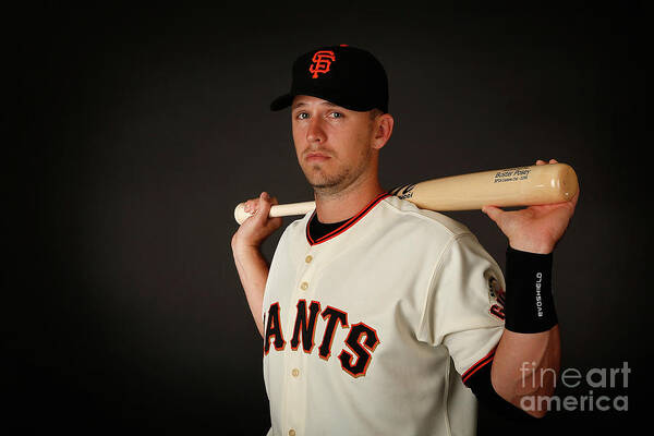 Media Day Poster featuring the photograph Buster Posey #4 by Christian Petersen