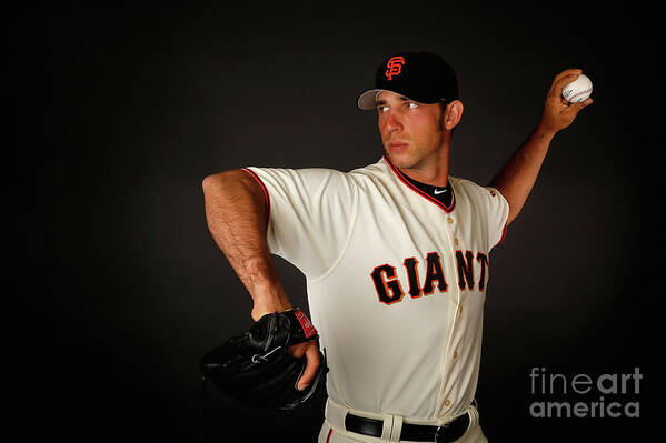 Media Day Poster featuring the photograph Madison Bumgarner #4 by Christian Petersen