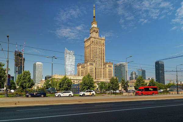 Palace Of Culture And Science Poster featuring the photograph Palace of Culture and Science in Warsaw #4 by Artur Bogacki