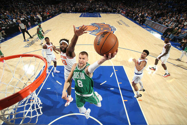 Nba Pro Basketball Poster featuring the photograph Boston Celtics v New York Knicks #5 by Nathaniel S. Butler