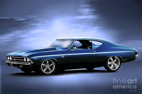 1969 Chevelle Ss396 Poster featuring the photograph 1969 Chevrolet Chevelle SS396 #7 by Dave Koontz