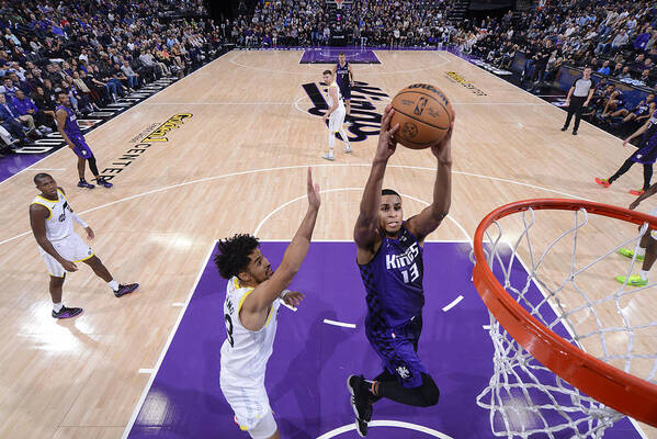 Nba Pro Basketball Poster featuring the photograph Utah Jazz v Sacramento Kings #7 by Rocky Widner