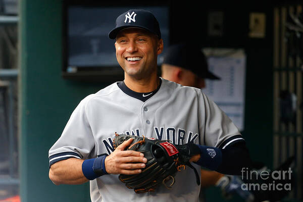 People Poster featuring the photograph Derek Jeter #8 by Mike Stobe