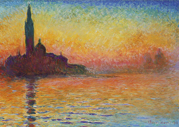 Claude Monet Poster featuring the painting San Giorgio Maggiore by Claude Monet by Mango Art