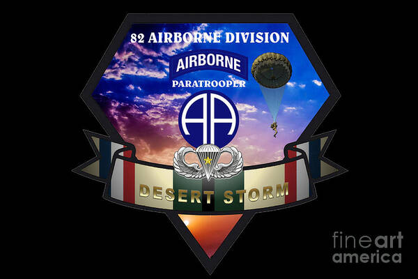 82nd Poster featuring the digital art 82 Airborne Division by Bill Richards