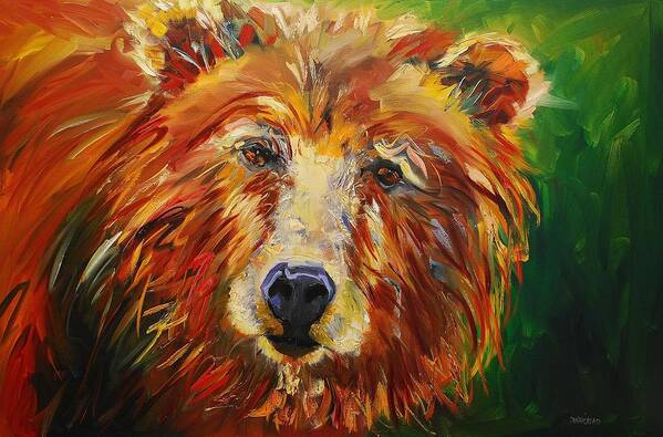 Bear Poster featuring the painting A Bunch Of Bear by Diane Whitehead