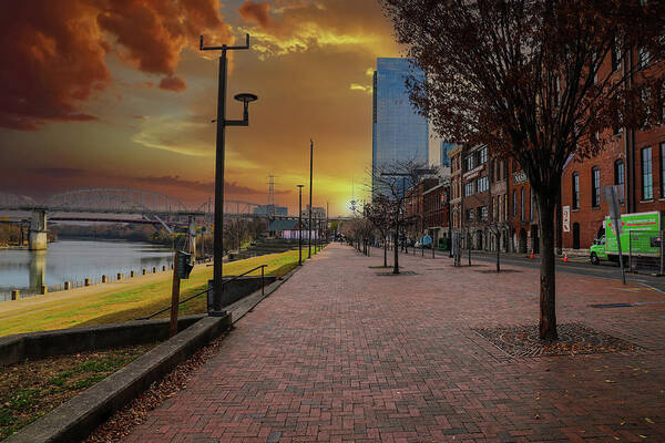 Road Poster featuring the photograph A Gorgeous Sunset in Nashville by Marcus Jones