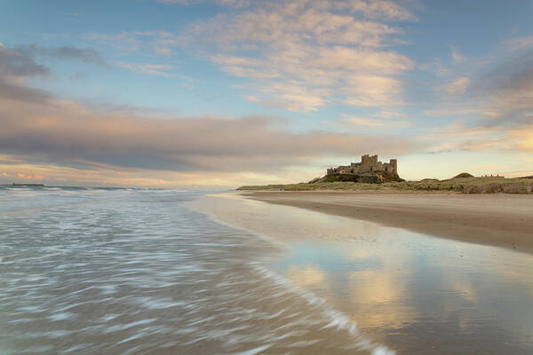 Bamburgh Poster featuring the photograph A lovely end - Bamburgh Beach and Castle by Anita Nicholson