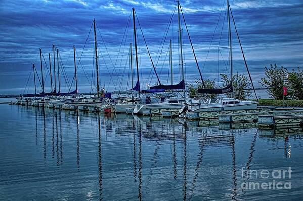 Landscape Poster featuring the photograph A Morning In Blue by Diana Mary Sharpton