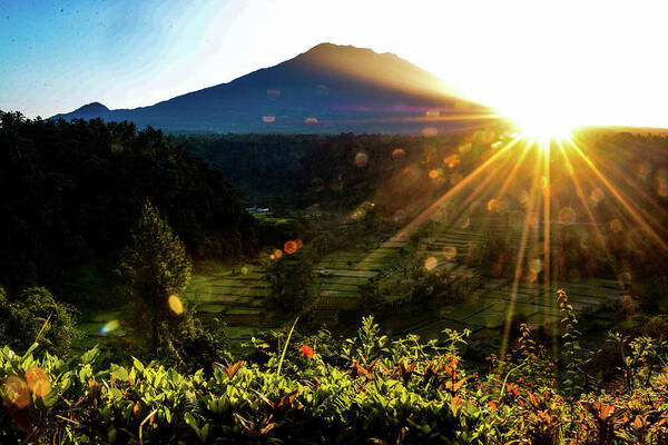 Volcano Poster featuring the photograph This Side Of Paradise - Mount Agung. Bali, Indonesia by Earth And Spirit