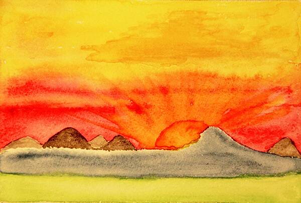 Watercolor Poster featuring the painting A New Day by Karen Nice-Webb