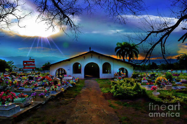 2017 Poster featuring the photograph A Sunset Over The Coastal Cordillera by Al Bourassa