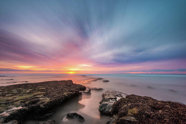 Solana Beach Poster featuring the photograph A Winter Sunset by Alexander Kunz