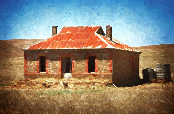 Farm Poster featuring the digital art Abandoned Farmhouse by Wayne Sherriff