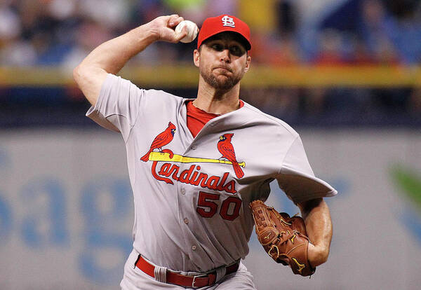 St. Louis Cardinals Poster featuring the photograph Adam Wainwright by Brian Blanco