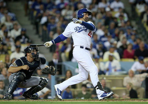 Second Inning Poster featuring the photograph Adrian Gonzalez by Stephen Dunn