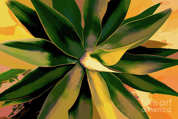 Abstract Poster featuring the photograph Agave Abstract by Roslyn Wilkins