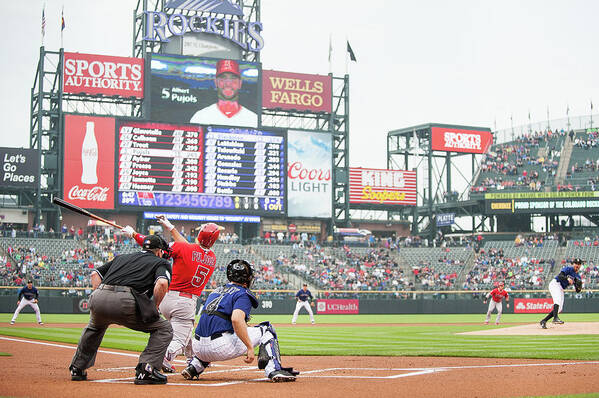 People Poster featuring the photograph Albert Pujols and Chad Bettis by Dustin Bradford