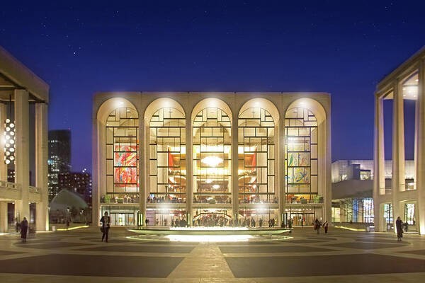 Lincoln Center Poster featuring the photograph An Evening at Lincoln Center by Mark Andrew Thomas