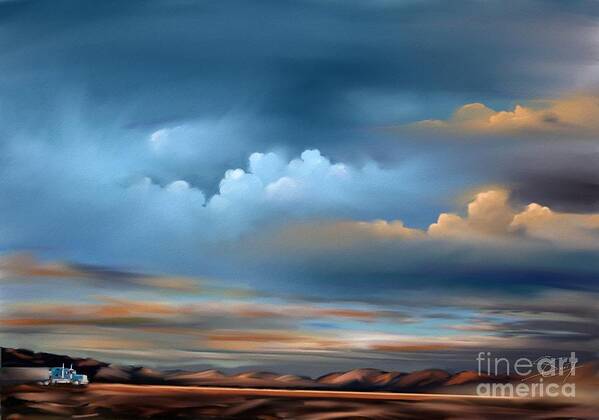 Arizona Poster featuring the painting Arizona Skies by Artificium -