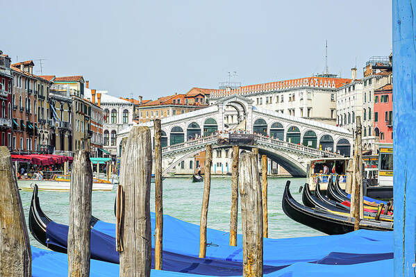 Venice Poster featuring the photograph At The Rialto by Marla Brown