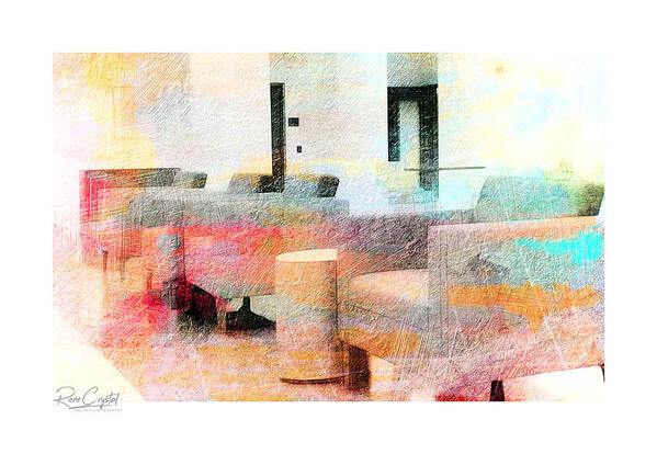 Semi Abstract Poster featuring the photograph Atrium In Abstract by Rene Crystal