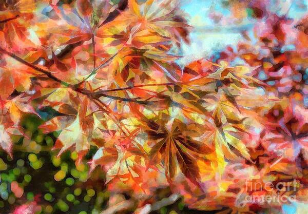 Autumn Leaves Poster featuring the digital art Autumn colour #1 by Fran Woods