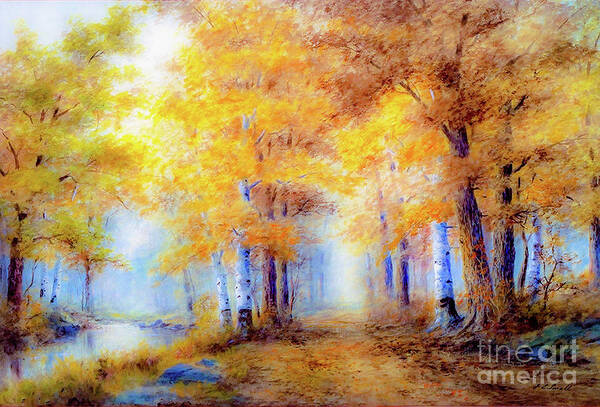 Landscape Poster featuring the painting Autumn Grace by Jane Small