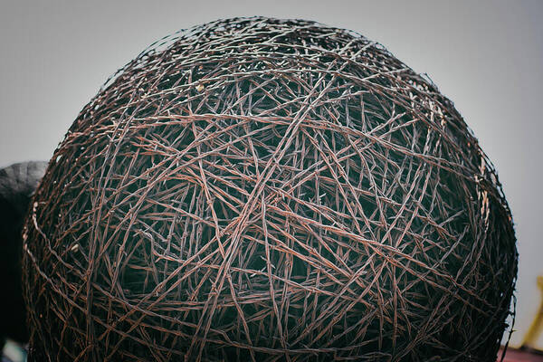 Close-up Poster featuring the photograph Ball Of Barbwire by Off The Beaten Path Photography - Andrew Alexander