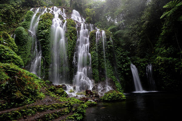 Waterfalls Bali Poster featuring the photograph Banyu Wana Amertha Waterfall - Bali, Indonesia by Earth And Spirit