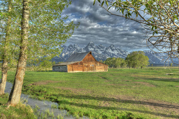 Teton Poster featuring the photograph Barn Run Off by David Armstrong