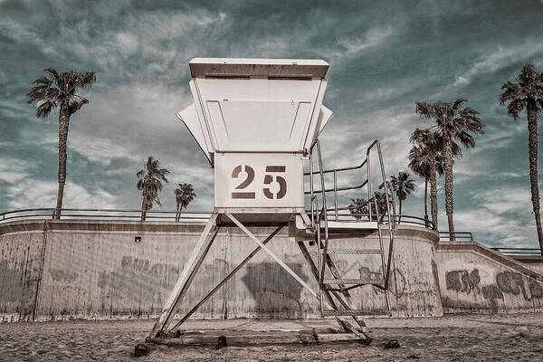 Lifeguard Tower Poster featuring the photograph Beach Vibes 5 by Carmen Kern