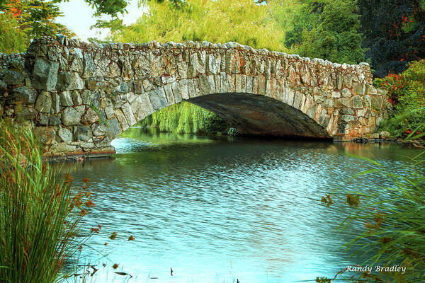 Stone Bridge Poster featuring the photograph Beacon Hill Park Stone Bridge by Randy Bradley