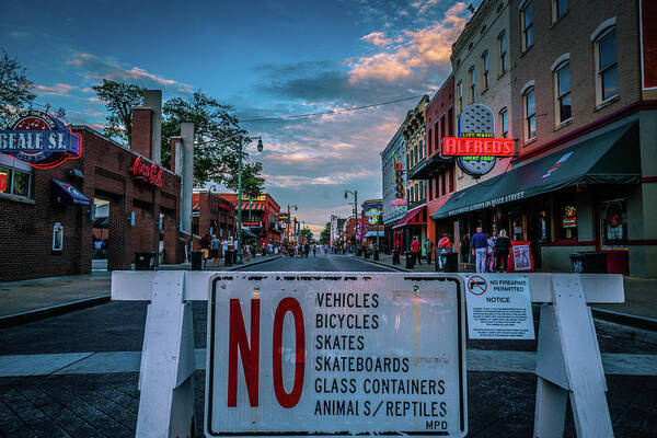 Beale Street Poster featuring the photograph Beale Street by Darrell DeRosia