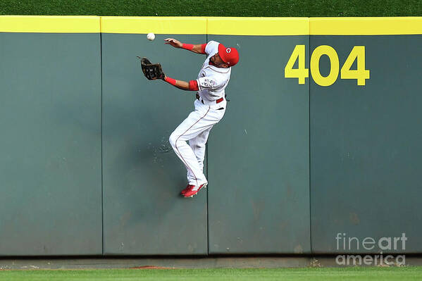 Great American Ball Park Poster featuring the photograph Billy Hamilton by Jamie Sabau