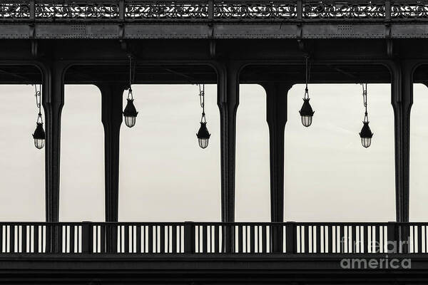 Paris Poster featuring the photograph Bir Hakeim bridge in Paris by Delphimages Paris Photography