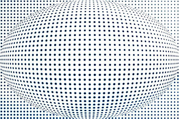 Abstract Poster featuring the photograph Black And White Spherical Background by Severija Kirilovaite