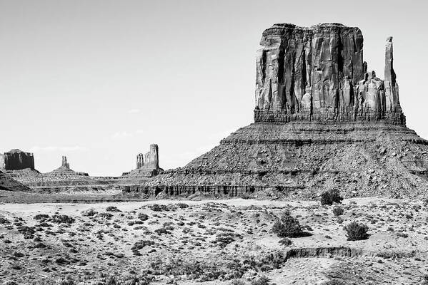 Arizona Poster featuring the photograph Black Arizona Series - Monument Valley by Philippe HUGONNARD