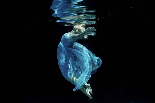 Underwater Poster featuring the photograph Blue Feelings by Gemma Silvestre