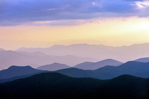 Outdoors Poster featuring the photograph Blue Ridge Parkway North Carolina Purple Mountain Majesty by Robert Stephens
