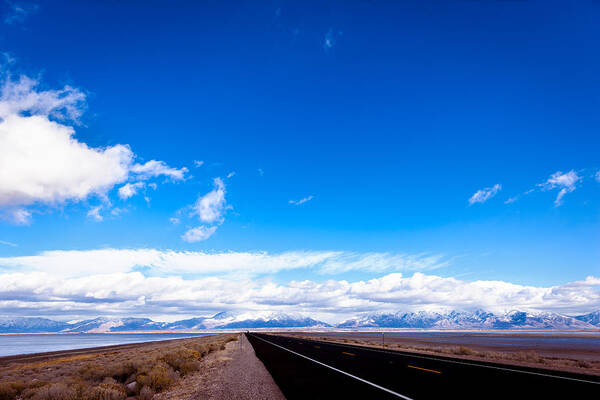 Utah Poster featuring the photograph Blue Sky Black Road by Mark Gomez