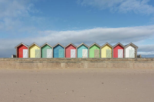 Blyth Poster featuring the photograph Blyth Beach Huts by Stuart Allen