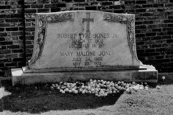 Grave Poster featuring the photograph Bobby Jones Gravesite by Robert Wilder Jr